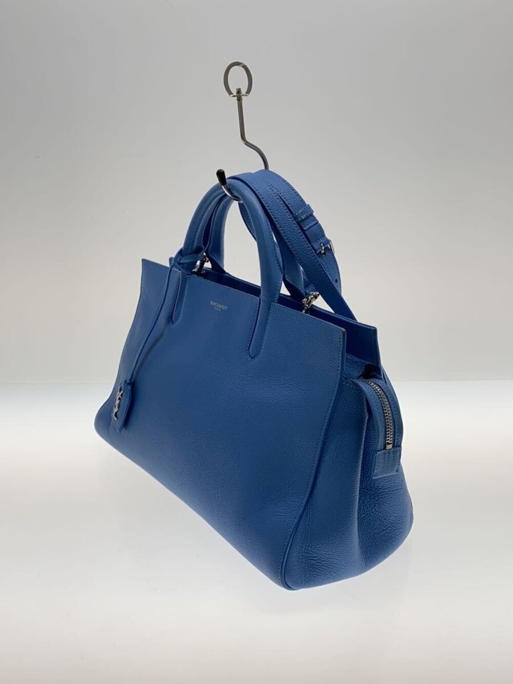 Saint Laurent grained Gauche bag blue Cabas 2way calfskin Rive Blue